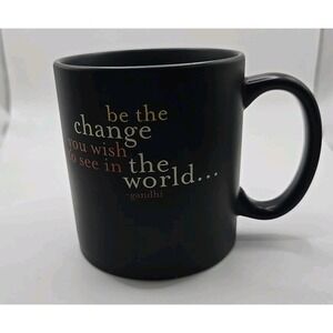 New Vintage Vtg Quote Gandhi Change World Saying Coffee Cocoa Tea Mug Cup